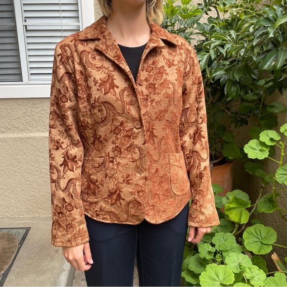 Vintage tan tapestry jacket - Picture 4 of 14